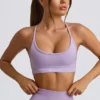 Αθλητικό σουτιέν Super Sculpt χωρίς ραφές και χωρίς πλάτη σε απαλό λιλά Αθλητικό σουτιέν Super Sculpt χωρίς ραφές και χωρίς πλάτη σε απαλό λιλά
