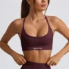 Αθλητικό σουτιέν Super Sculpt χωρίς ραφές και χωρίς πλάτη σε μπορντό χρώμα Αθλητικό σουτιέν Super Sculpt χωρίς ραφές και χωρίς πλάτη σε μπορντό χρώμα