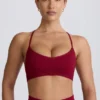 Αθλητικό σουτιέν Super Sculpt χωρίς ραφές με σταυρωτή πλάτη σε μπορντό χρώμα Αθλητικό σουτιέν Super Sculpt χωρίς ραφές με σταυρωτή πλάτη σε μπορντό χρώμα