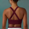 Αθλητικό σουτιέν Super Sculpt Seamless Cross Back σε χρώμα δαμάσκηνο