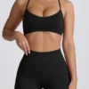 Αθλητικό σουτιέν Super Sculpt Seamless Cross-Back σε μαύρο χρώμα