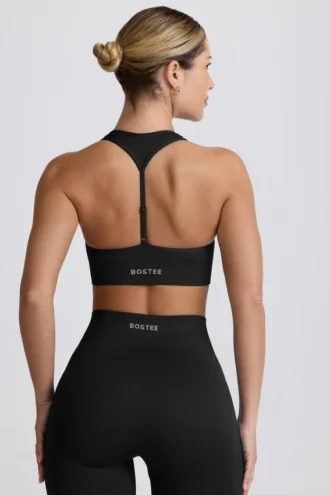Αθλητικό σουτιέν Super Sculpt Seamless T-Back σε μαύρο χρώμα