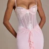 Beatrix Premium Embellished Lace Corset Gown σε Baby Pink Beatrix Premium Embellished Lace Corset Gown σε Baby Pink