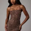 Caprice Sheer Embellished Bodycon Μίνι Φορέμα σε χρώμα Deep Cocoa Caprice Sheer Embellished Bodycon Μίνι Φορέμα σε χρώμα Deep Cocoa