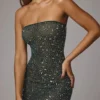 Caprice Sheer Embellished Bodycon Μίνι Φορέμα σε χρώμα Emerald Caprice Sheer Embellished Bodycon Μίνι Φορέμα σε χρώμα Emerald