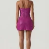 Caralie Embellished Halterneck Corset Μπλούζα σε ματζέντα