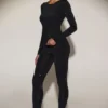 Cassie Embellished Jersey High-Waisted Leggings σε μαύρο Cassie Embellished Jersey High-Waisted Leggings σε μαύρο
