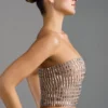 Charnelle Embellished Bandeau Μπλούζα σε χρώμα αμύγδαλο Charnelle Embellished Bandeau Μπλούζα σε χρώμα αμύγδαλο