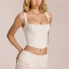 Cherith Lace Soft-Scoop Boned Corset Top σε χρώμα ιβουάρ Cherith Lace Soft-Scoop Boned Corset Top σε χρώμα ιβουάρ