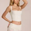 Cherith Lace Soft-Scoop Boned Corset Top σε χρώμα ιβουάρ Cherith Lace Soft-Scoop Boned Corset Top σε χρώμα ιβουάρ