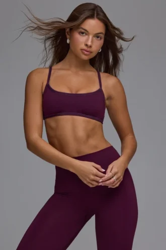 Define Luxe Multiway Open-Back Sports Bra σε χρώμα Grape