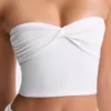 Edie Modal Twist-Front Bandeau Μπλούζα σε λευκό Edie Modal Twist-Front Bandeau Μπλούζα σε λευκό