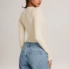 Elodie Modal Plunge Long-Sleeve Κορμάκι σε χρώμα Ivory Elodie Modal Plunge Long-Sleeve Κορμάκι σε χρώμα Ivory