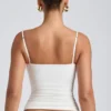 Esme Modal Ruched Layered Tank Top σε λευκό Esme Modal Ruched Layered Tank Top σε λευκό