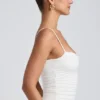 Esme Modal Ruched Layered Tank Top σε λευκό Esme Modal Ruched Layered Tank Top σε λευκό