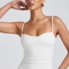 Esme Modal Ruched Layered Tank Top σε λευκό Esme Modal Ruched Layered Tank Top σε λευκό
