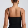 Esme Modal Ruched Layered Tank Top σε μαύρο Esme Modal Ruched Layered Tank Top σε μαύρο