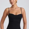 Esme Modal Ruched Layered Tank Top σε μαύρο Esme Modal Ruched Layered Tank Top σε μαύρο