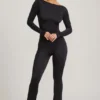 Eulalie Slinky Jersey Bow-Detail Ολόσωμη Φόρμα σε μαύρο