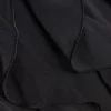 Felicity Παντελόνι με βολάν, μεσαίου ύψους και φαρδιά γραμμή σε μαύρο χρώμα