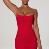 Femi Ruched Backless Μίνι Φορέμα σε κόκκινο Femi Ruched Backless Μίνι Φορέμα σε κόκκινο