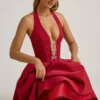 Φορέμα Angelina με λαιμόκοψη και φιόγκο σε χρώμα True Red Φορέμα Angelina με λαιμόκοψη και φιόγκο σε χρώμα True Red