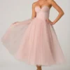 Φορέμα Cindy Tulle Corset Midaxi σε χρώμα Dusty Rose Φορέμα Cindy Tulle Corset Midaxi σε χρώμα Dusty Rose