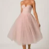 Φορέμα Cindy Tulle Corset Midaxi σε χρώμα Dusty Rose Φορέμα Cindy Tulle Corset Midaxi σε χρώμα Dusty Rose