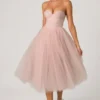 Φορέμα Cindy Tulle Corset Midaxi σε χρώμα Dusty Rose Φορέμα Cindy Tulle Corset Midaxi σε χρώμα Dusty Rose