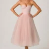 Φορέμα Cindy Tulle Corset Midaxi σε χρώμα Dusty Rose Φορέμα Cindy Tulle Corset Midaxi σε χρώμα Dusty Rose