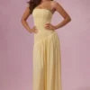 Φόρεμα Evelina Jersey Strapless σε χρώμα Butter Yellow