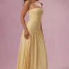 Φόρεμα Evelina Jersey Strapless σε χρώμα Butter Yellow