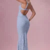Φόρεμα Lillienne με δαντέλα και λαιμόκοψη σε μορφή καρδιάς σε χρώμα Powder Blue Φόρεμα Lillienne με δαντέλα και λαιμόκοψη σε μορφή καρδιάς σε χρώμα Powder Blue