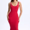 Φορέμα Lois Modal Plunge Open-Back Midaxi σε χρώμα Cherry Red Φορέμα Lois Modal Plunge Open-Back Midaxi σε χρώμα Cherry Red