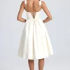 Φορέμα Marguerite Draped Corset Midaxi σε χρώμα ιβουάρ Φορέμα Marguerite Draped Corset Midaxi σε χρώμα ιβουάρ