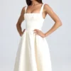 Φορέμα Marguerite Draped Corset Midaxi σε χρώμα ιβουάρ Φορέμα Marguerite Draped Corset Midaxi σε χρώμα ιβουάρ