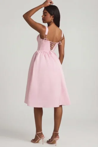 Φορέμα Marguerite Draped Corset Midaxi σε ροζ