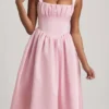Φορέμα Marguerite Draped Corset Midaxi σε ροζ Φορέμα Marguerite Draped Corset Midaxi σε ροζ