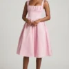 Φορέμα Marguerite Draped Corset Midaxi σε ροζ Φορέμα Marguerite Draped Corset Midaxi σε ροζ