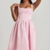 Φορέμα Marguerite Draped Corset Midaxi σε ροζ Φορέμα Marguerite Draped Corset Midaxi σε ροζ