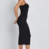 Φορέμα Nora Modal Ruched Layered Midaxi σε μαύρο Φορέμα Nora Modal Ruched Layered Midaxi σε μαύρο