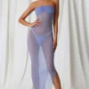 Φορέμα Papeete Ruched Bandeau Midi σε μοβ λεβάντα Φορέμα Papeete Ruched Bandeau Midi σε μοβ λεβάντα