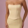 Φόρεμα παρανύμφου Avielle Satin Corset σε χρώμα Butter Yellow