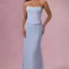 Φόρεμα παρανύμφου Avielle Satin Corset σε γαλάζιο χρώμα
