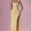 Φόρεμα παρανύμφου Rosina Mesh Draped σε χρώμα Butter Yellow Φόρεμα παρανύμφου Rosina Mesh Draped σε χρώμα Butter Yellow