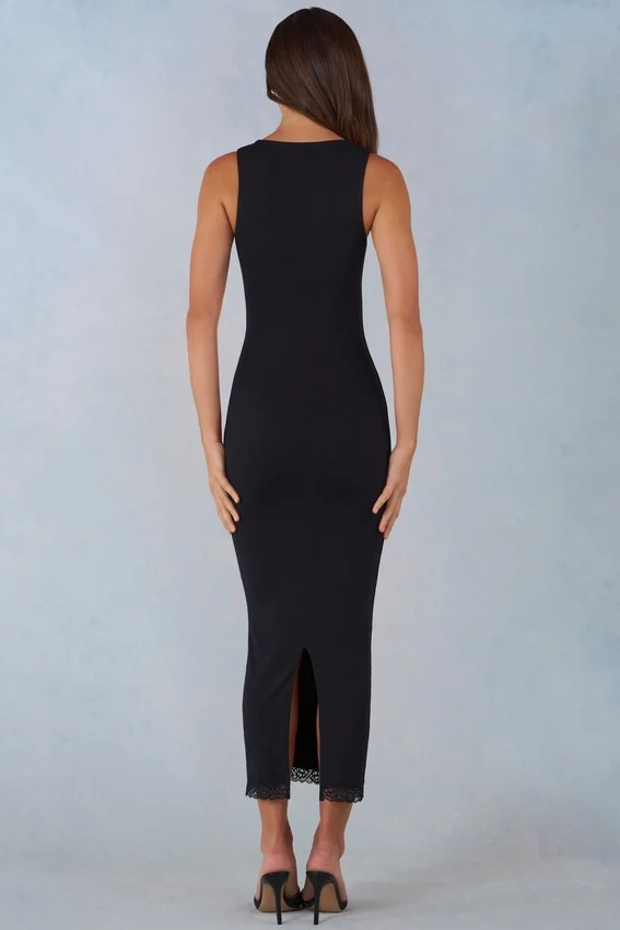 Φόρεμα Sorelle Modal με δαντέλα και μήκος μέχρι το γόνατο σε μαύρο χρώμα Φόρεμα Sorelle Modal με δαντέλα και μήκος μέχρι το γόνατο σε μαύρο χρώμα