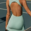 Φορέμα τένις Soft Active με ανοιχτή πλάτη σε χρώμα Aqua Φορέμα τένις Soft Active με ανοιχτή πλάτη σε χρώμα Aqua