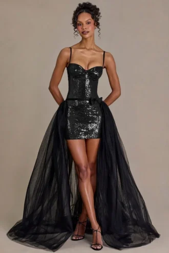 Φούστα Odette Premium Tulle σε μαύρο χρώμα