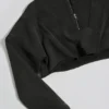 Φούτερ από βαμβακερό τζέρσεϊ με εφέ acid wash, κοντό, σε χρώμα Ash