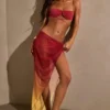 Gelato Ruched Midi Sarong σε κίτρινο πολύχρωμο
